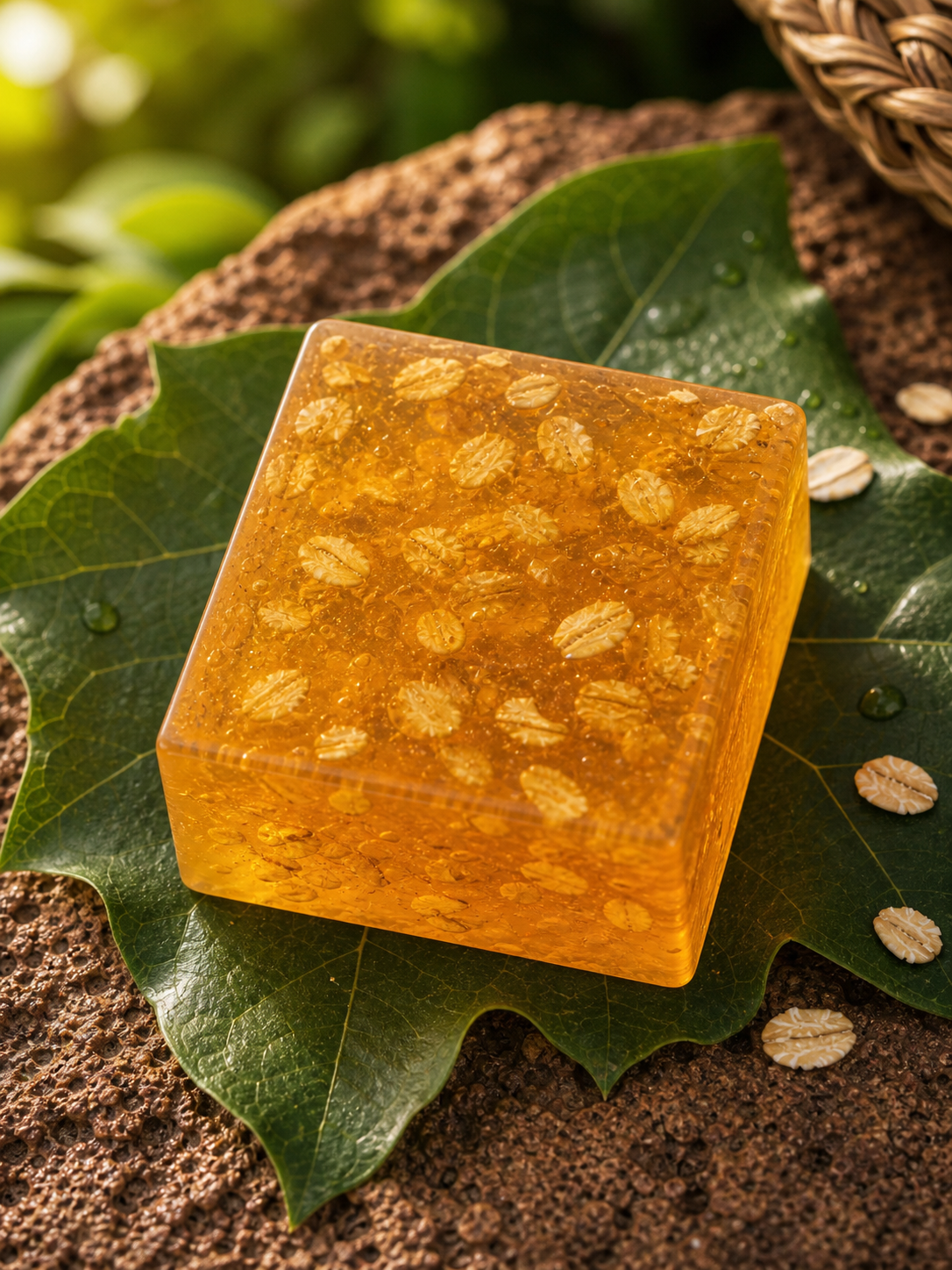 Honey Oats Glycerin 50g Soap Square