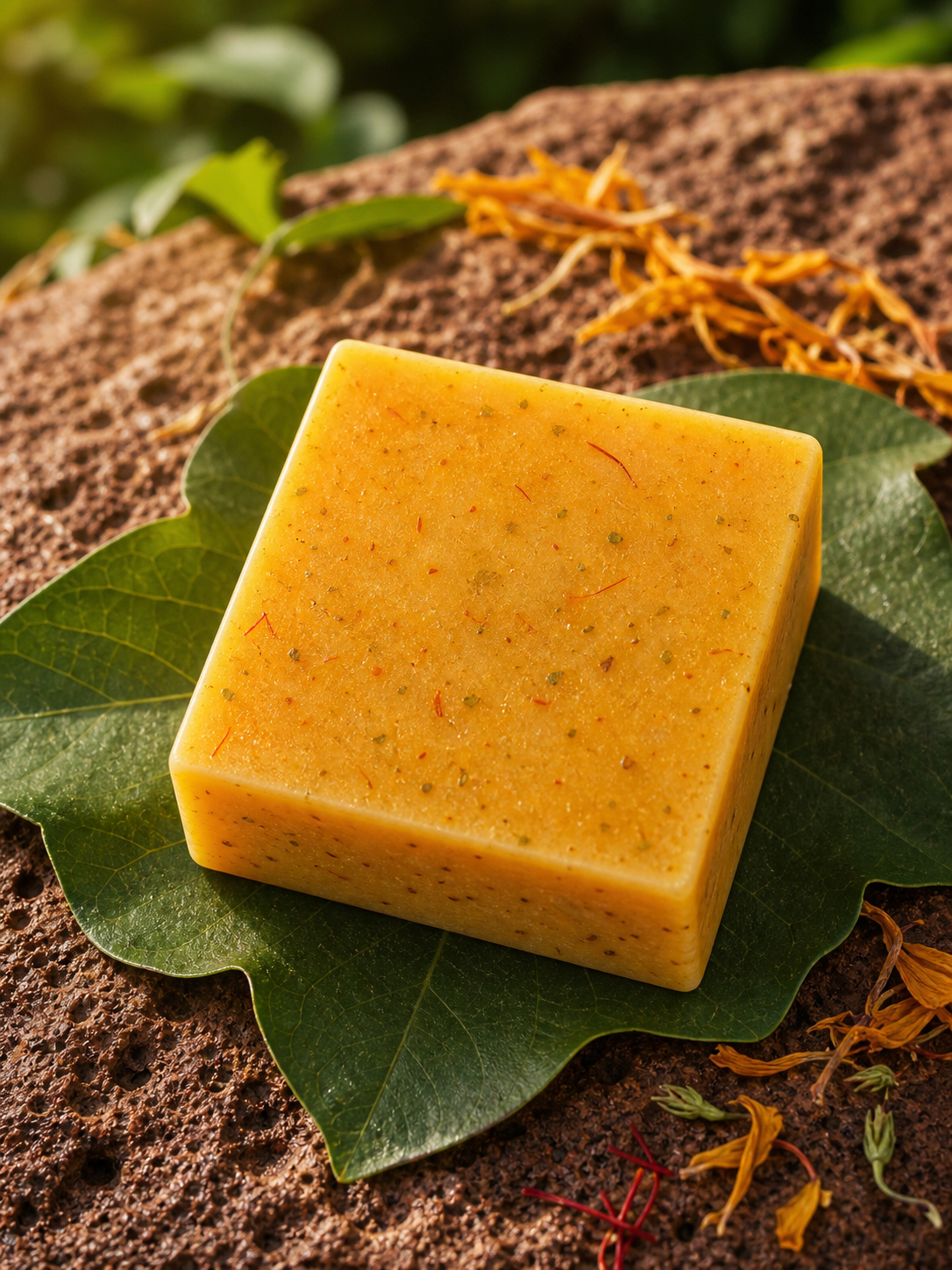 Kesar Haldi Goat Milk 50g Soap Square