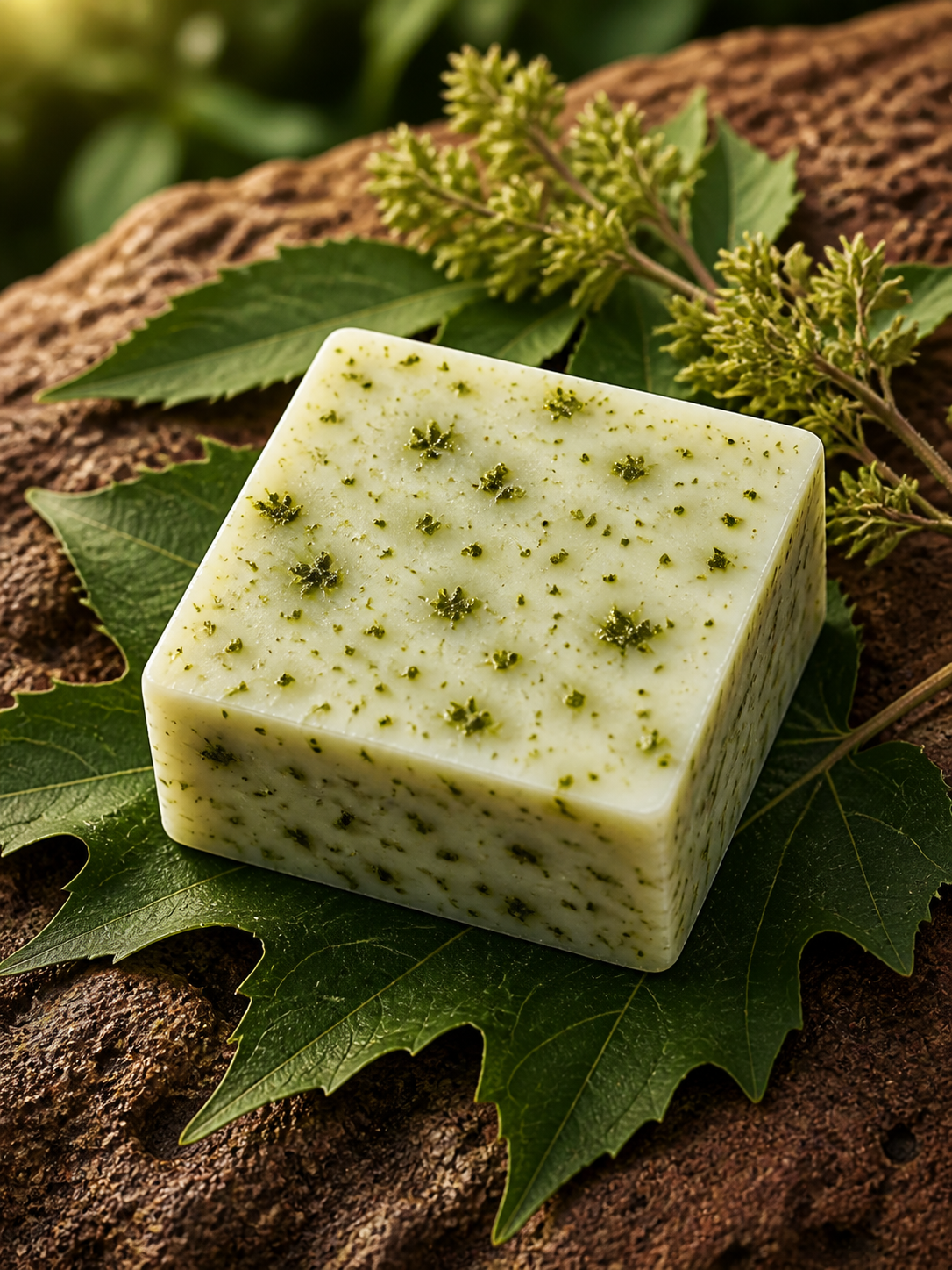 Neem Tulsi Goat Milk 50g Soap Square